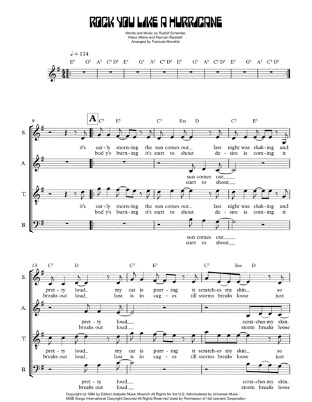 Rock You Like A Hurricane (arr. Francois Monette)