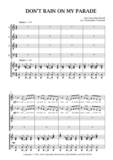 Don't Rain On My Parade (arr. Christopher Wormald)