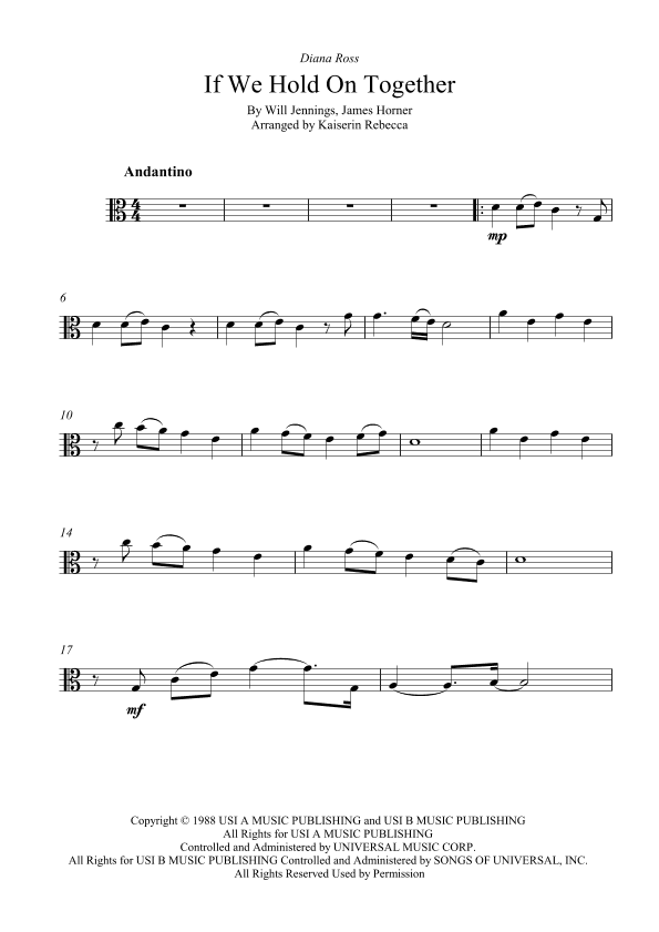 If We Hold On Together (arr. Kaiserin Rebecca)