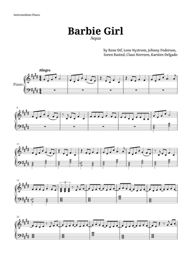 Barbie Girl (arr. Langanho)