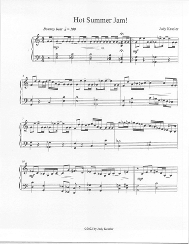 Hot Summer Jam! Piano Solo for Summer Fun