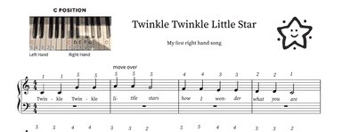 Twinkle Twinkle Little Star - for super piano beginners (arr. Lisa Ruping Cheng)