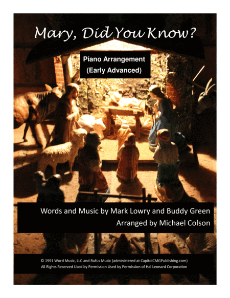 Mary, Did You Know? (arr. Michael Colson)