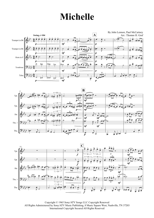 Michelle (arr. Thomas Graf)