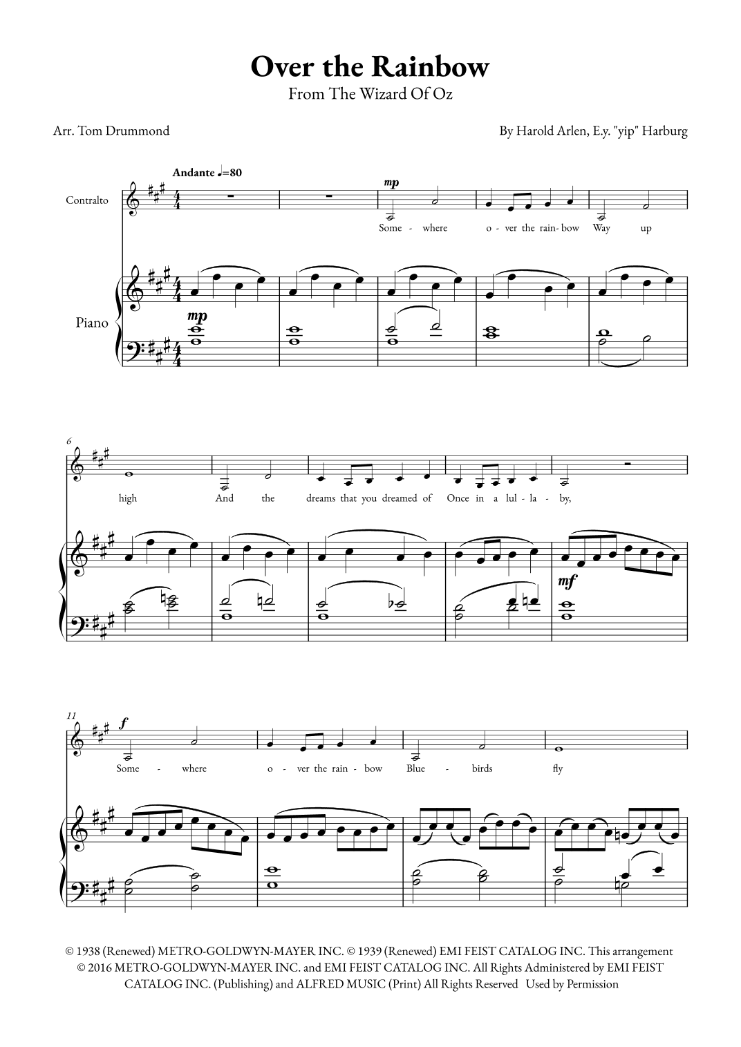 Over The Rainbow (arr. Tom Drummond)