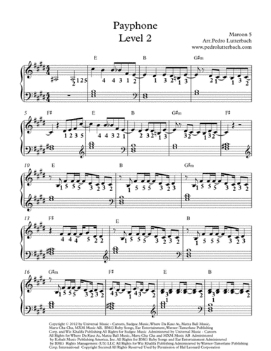 Payphone (arr. Pedro Lutterbach)