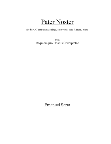 Pater Noster - from Requiem pro Hostiis Corruptelae