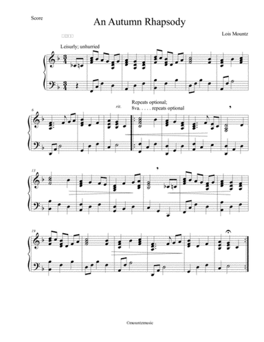 An Autumn Rhapsody for Piano