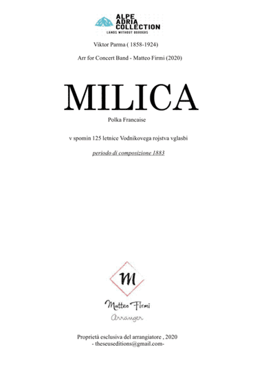 Viktor Parma - Milica, Polka Francaise ( Score and Parts ) (arr. Matteo Firmi)