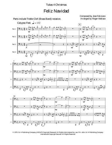 Feliz Navidad (arr. Roger Wallace)
