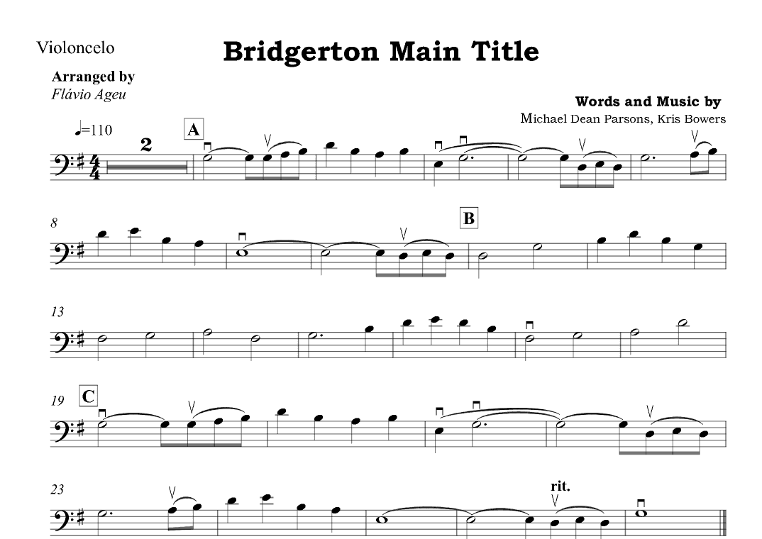 Bridgerton Main Title (arr. Flávio Ageu)
