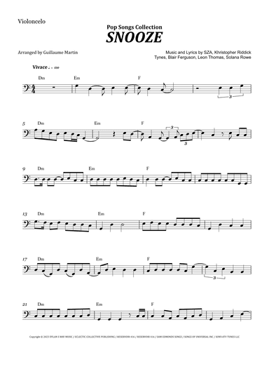 Snooze (arr. Guillaume Martin)