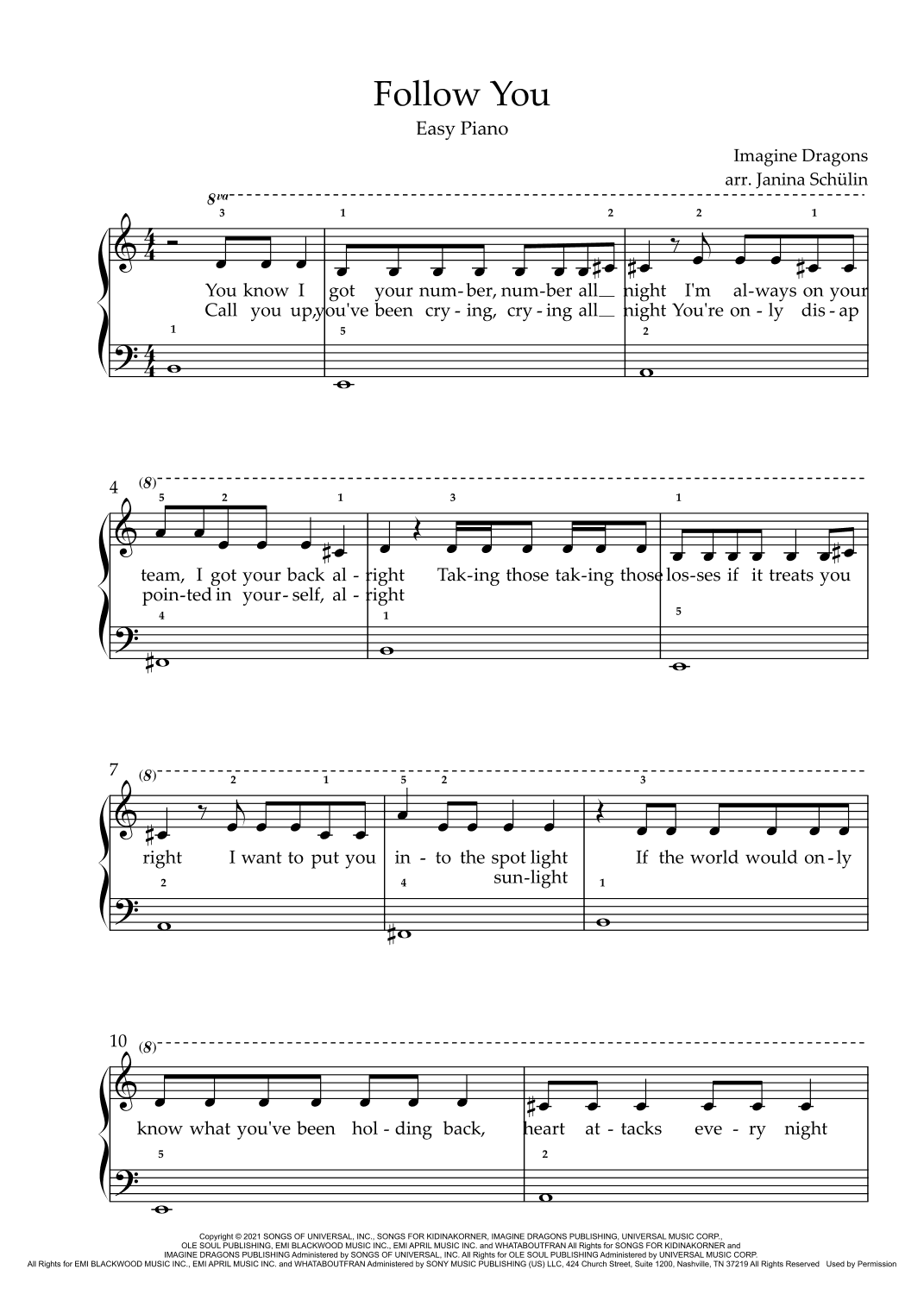 Follow You (arr. Janina Schülin)
