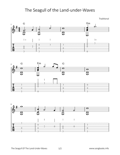The Seagull of the Land-under-Waves (arr. Bettina Schipp)