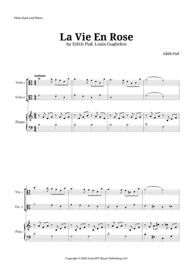 La Vie En Rose (arr. Langanho)