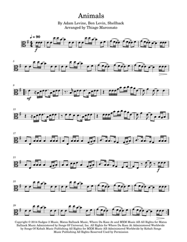 Animals (arr. Thiago Marconato)