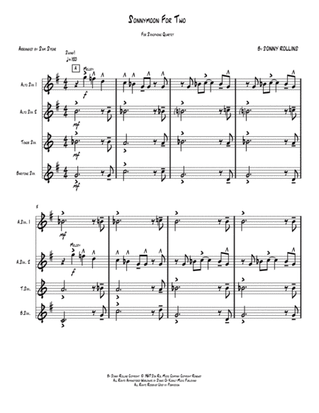 Sonnymoon For Two (arr. Sam Spear)