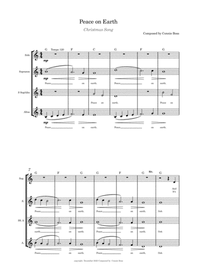 Peace on Earth - Christmas Song - Women's quartet A cappella