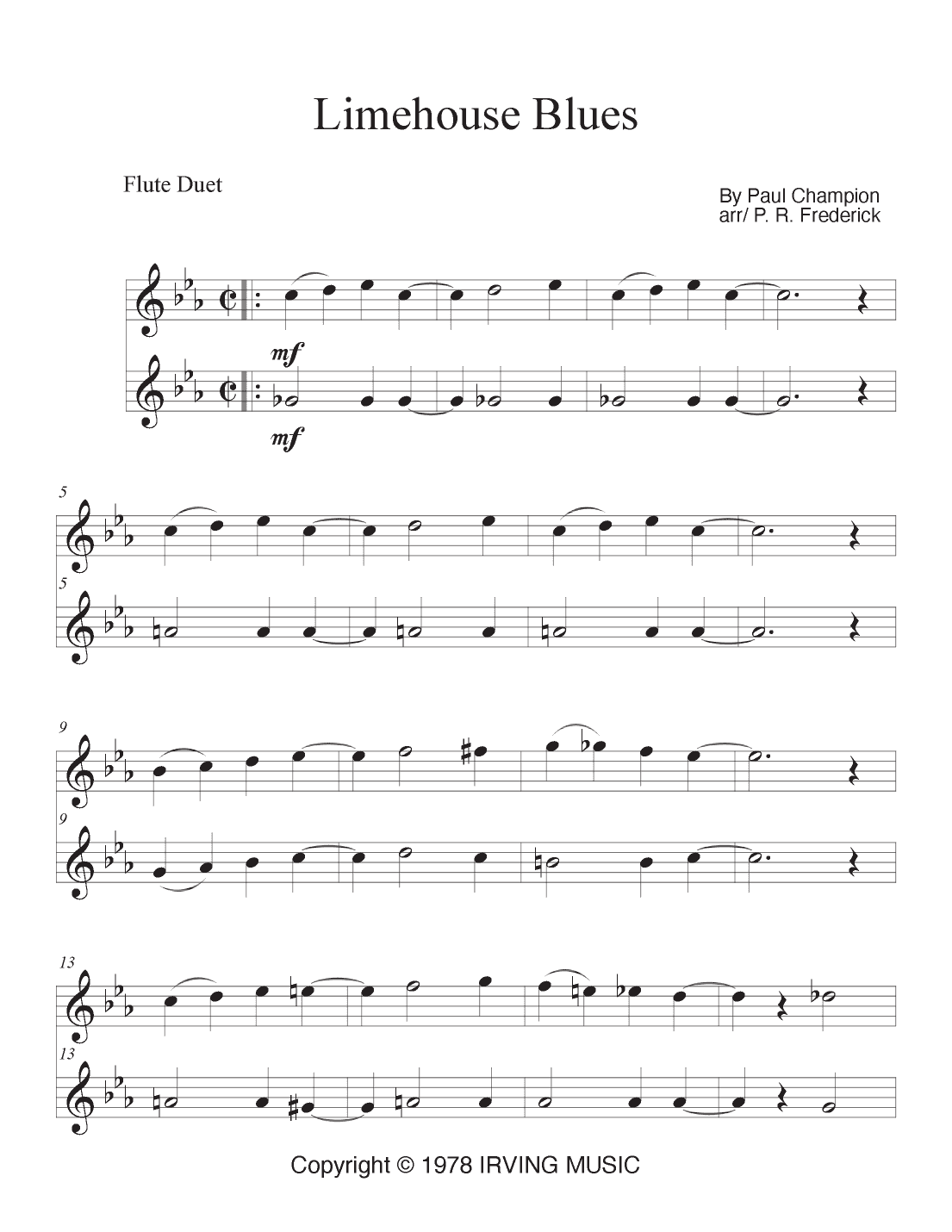 Limehouse Blues (arr. P. R. Frederick)