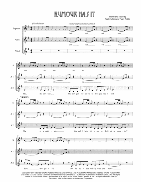 Rumour Has It (arr. Mike Bultman)