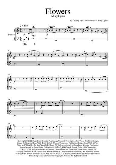 Flowers (arr. Golden Skull Editions)