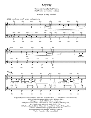 Anyway (arr. Joey Minshall)
