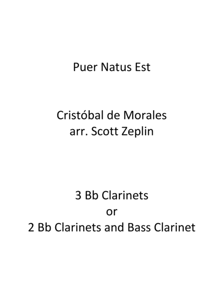 Puer Natus Est (arr. Scott Zeplin)