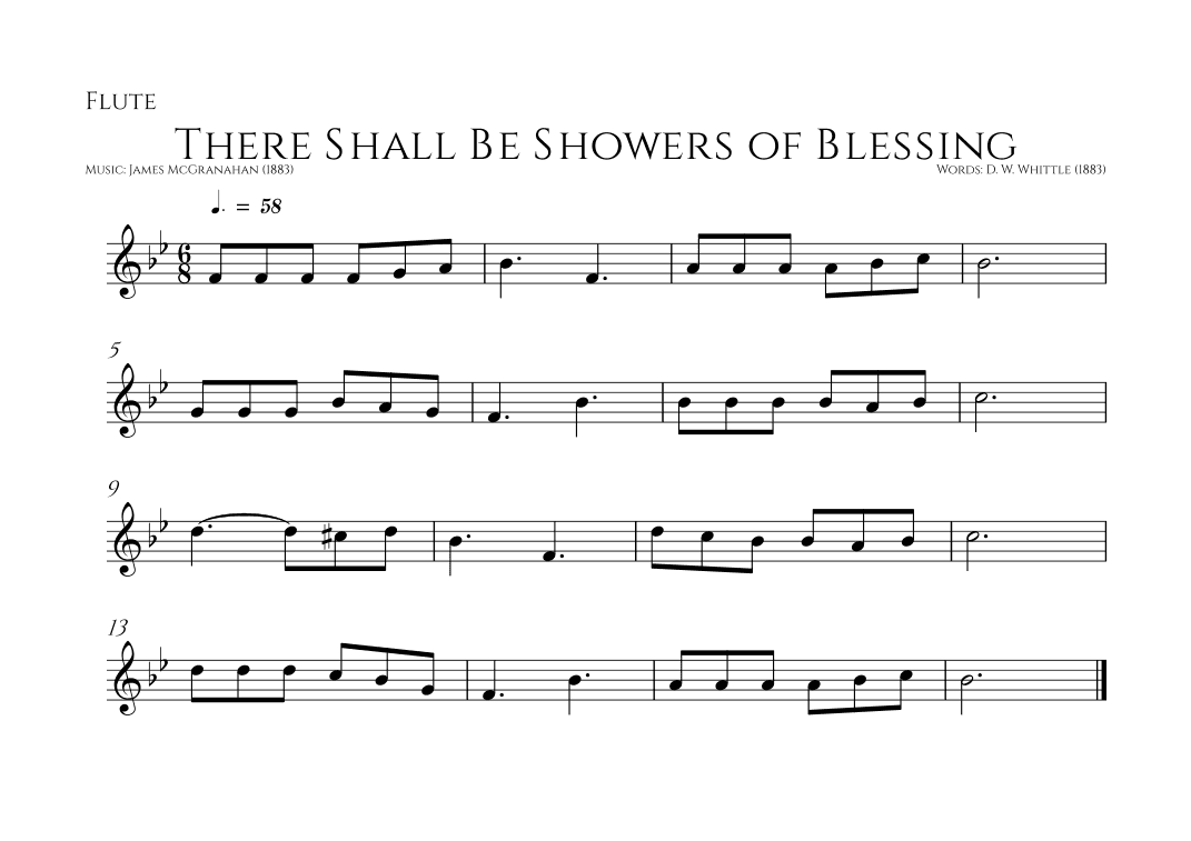 There Shall Be Showers of Blessing (arr. Music: James McGranahan (1883))