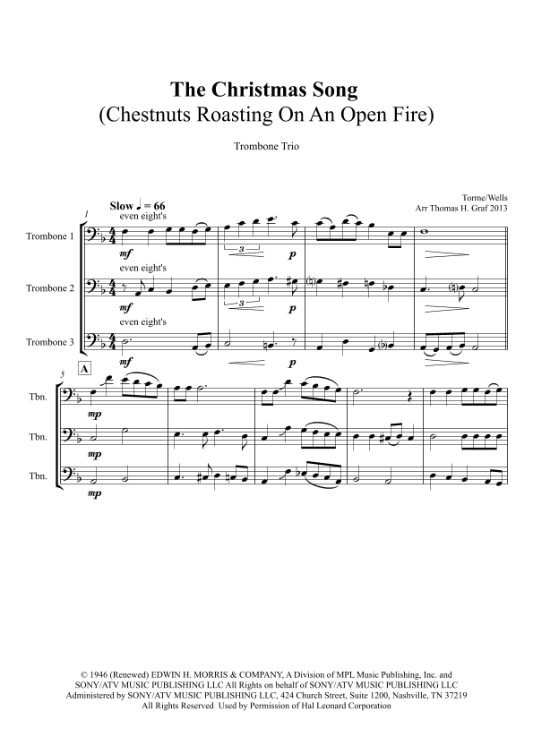 The Christmas Song (chestnuts Roasting On An Open Fire) (arr. Thomas Graf)