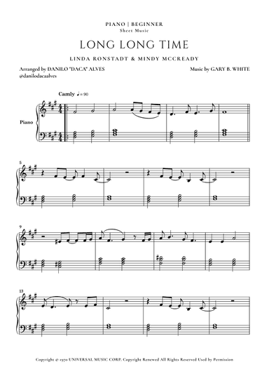 Long Long Time (arr. Danilo "Daca" Alves)