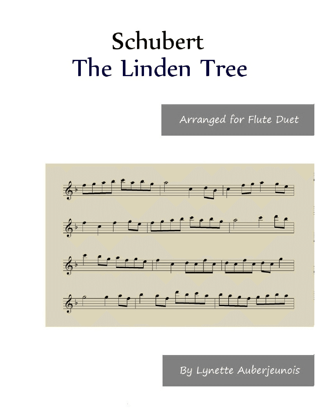 The Linden Tree - Flute Duet (arr. Lynette Auberjeunois)
