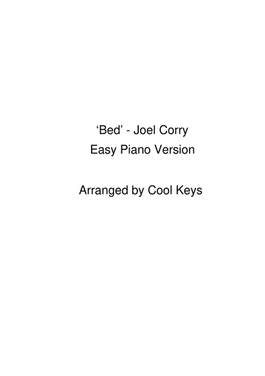 Bed (arr. Cool Keys)