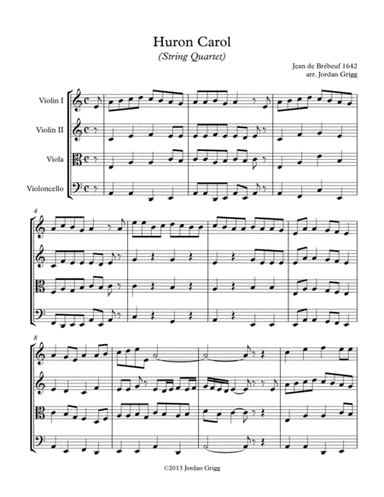 Huron Carol (String Quartet) (arr. Jordan Grigg)