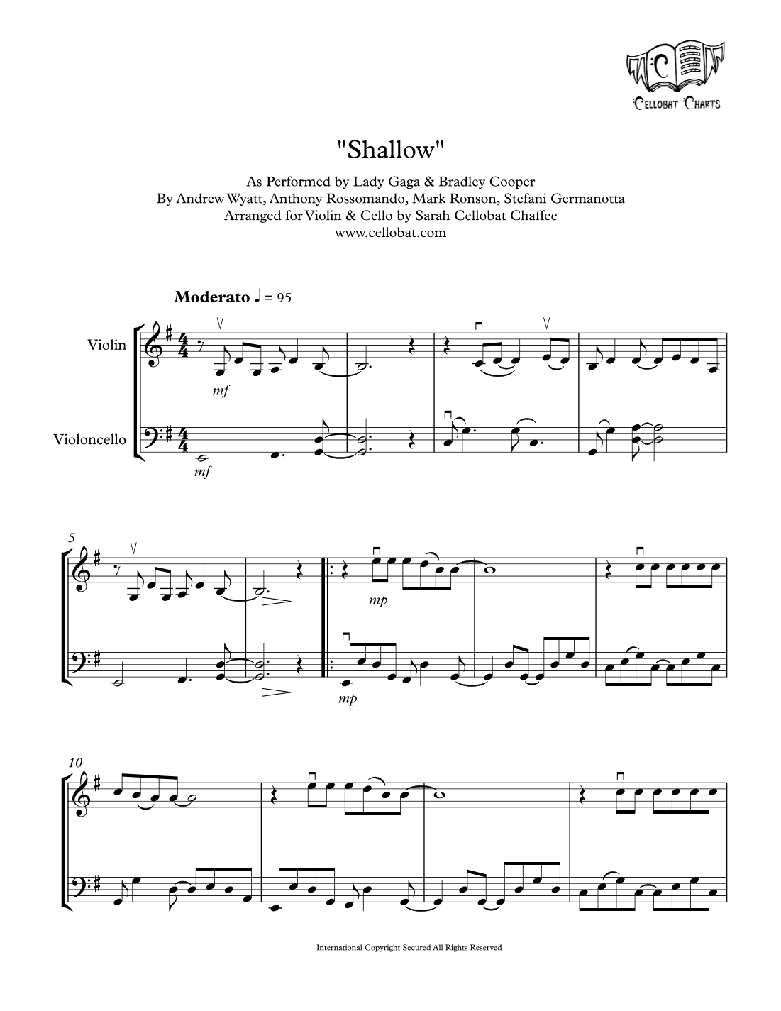 Shallow (arr. Sarah Cellobat Chaffee)