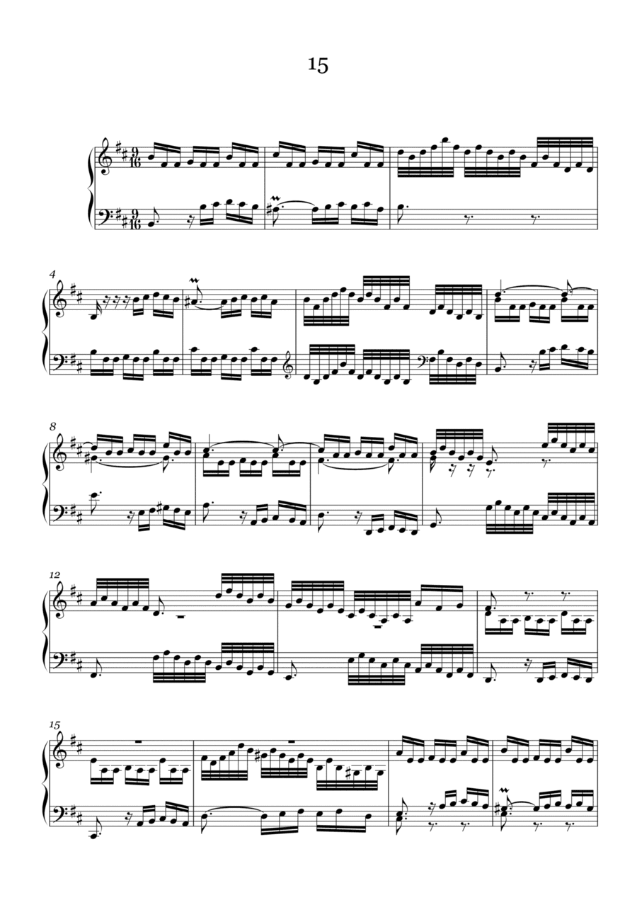 J.S.Bach:Three-Part Sinfonia No.15
