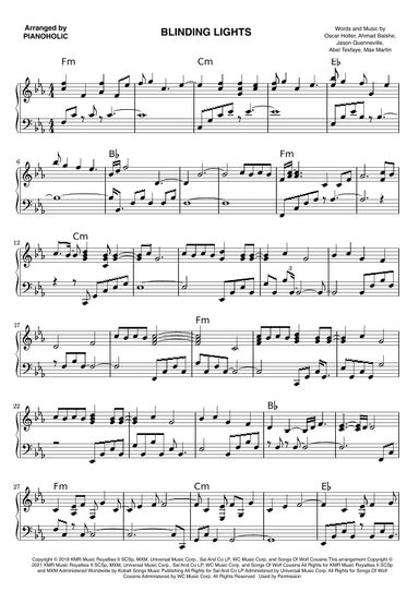 Blinding Lights (arr. PIANOHOLIC)