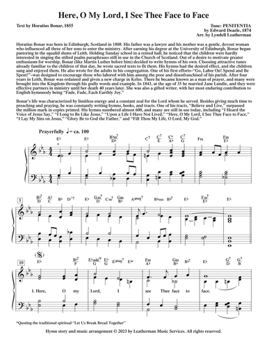 Here, O My Lord, I See Thee Face to Face (arr. Lyndell Leatherman)