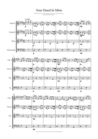 Your Hand In Mine (arr. Matthew pyeon)