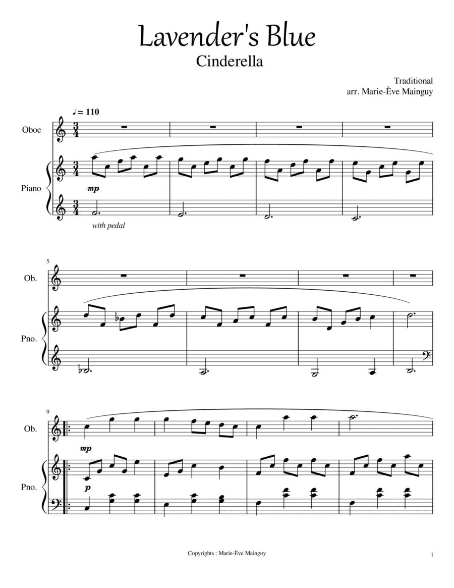 Lavender's Blue (arr. Marie-Ève Mainguy)