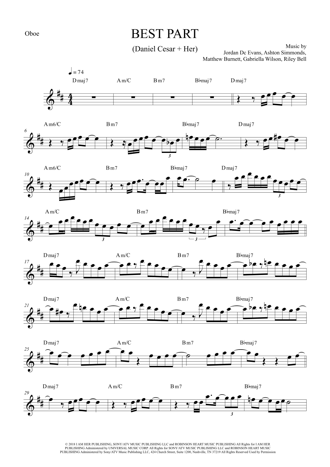Best Part (arr. The Sheet Music Library)