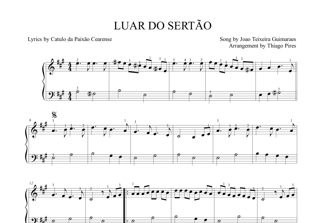 Luar Do Sertao (arr. Thiago Pires)