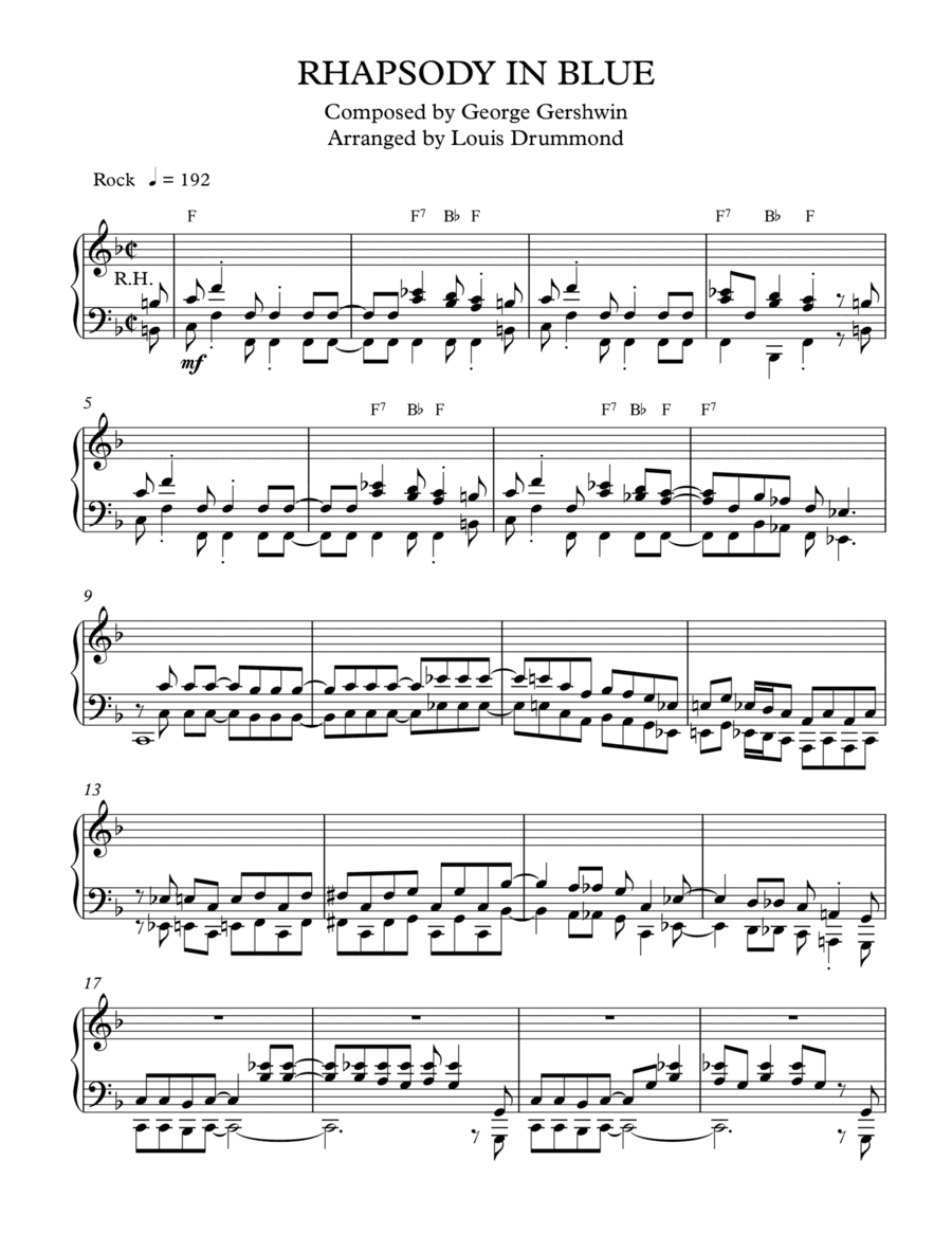 Rhapsody In Blue (arr. Louis Drummond)