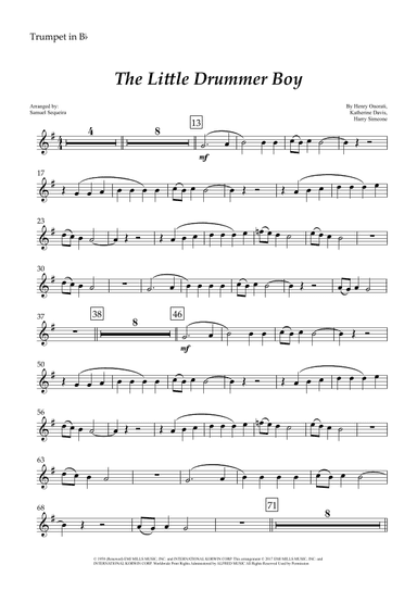 The Little Drummer Boy (arr. Samuel Sequeira)