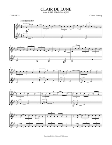 Clair de lune (from Suite Bergamasque) (arr. Mark Phillips)
