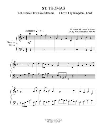 ST. THOMAS (I Love Thy Kingdom, Lord) (arr. Patricia Hurlbutt)