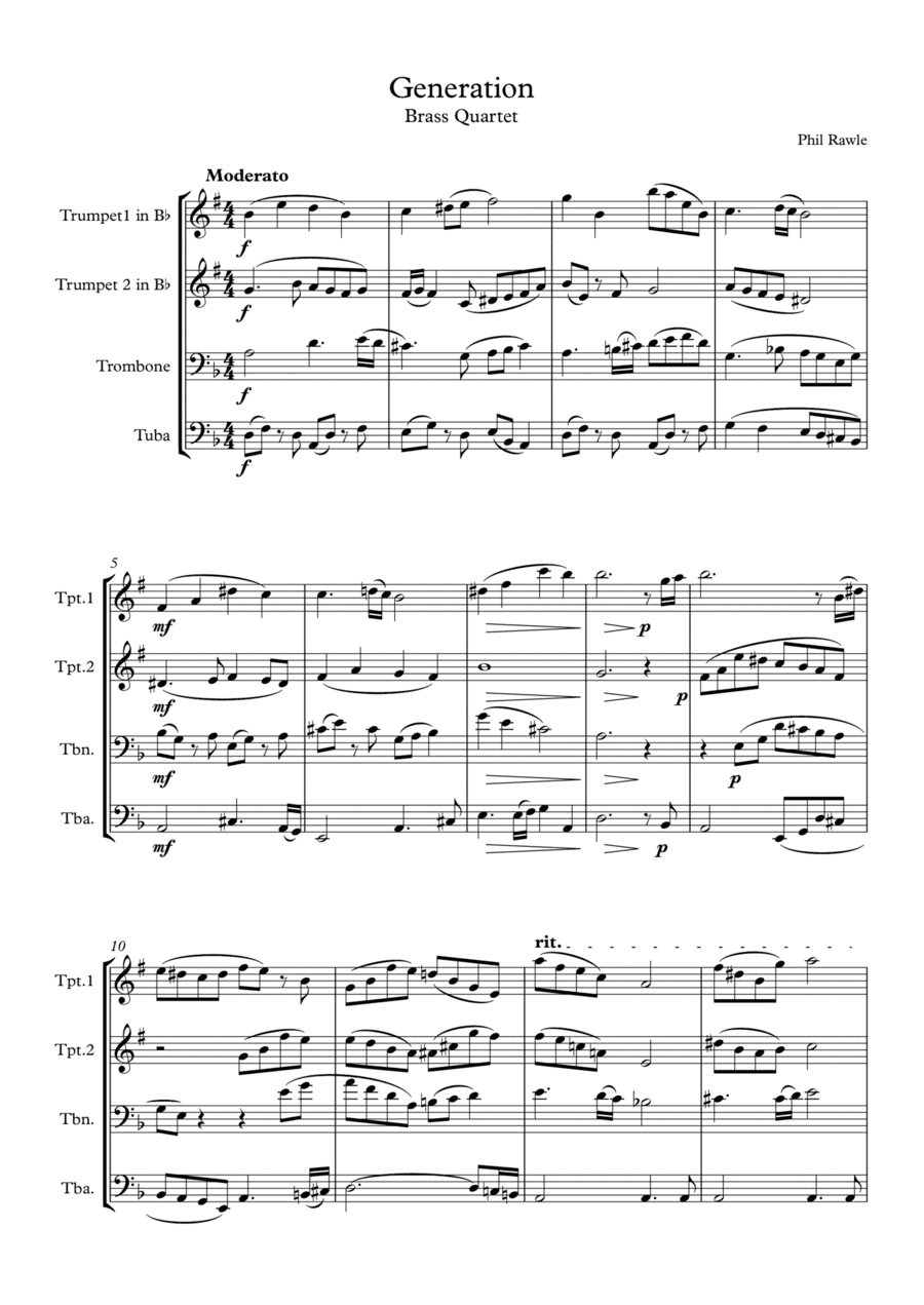 Generation - Brass Quartet