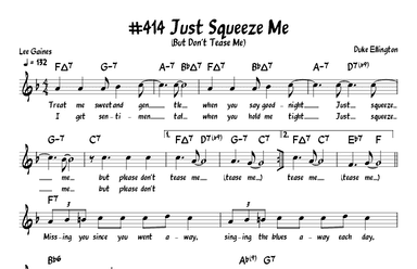 Just Squeeze Me (but Don't Tease Me) (arr. John Fries)