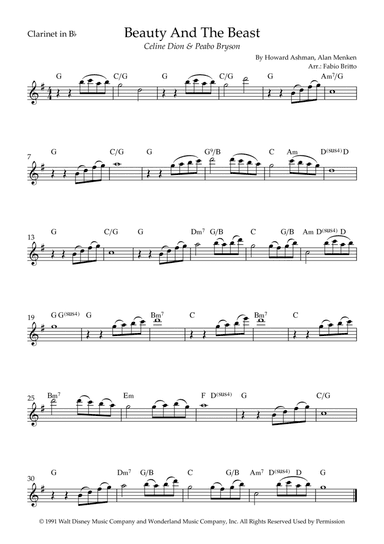 Beauty And The Beast (arr. Fernando Britto)