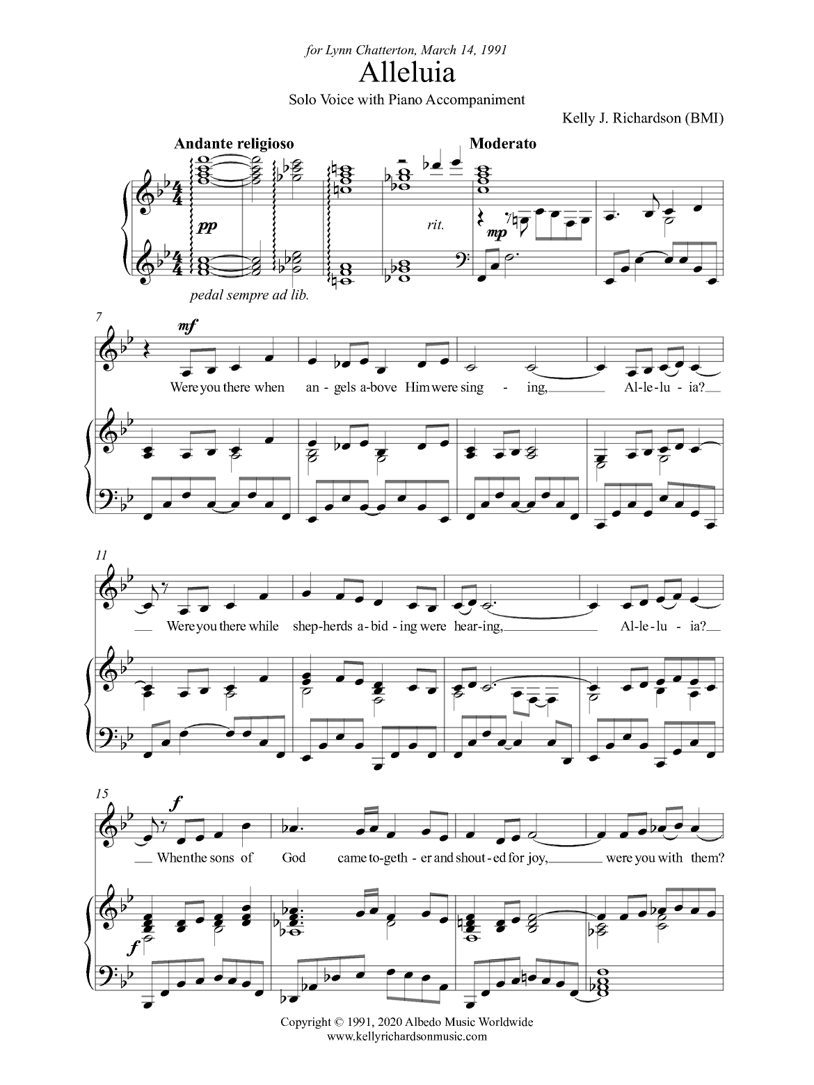 Alleluia for Low Voice