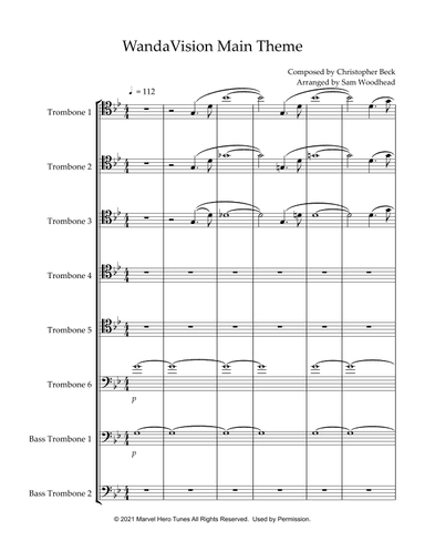 Wanda's Theme (end Credits From Wandavision) (arr. Sam Woodhead)